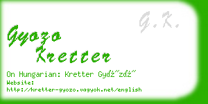 gyozo kretter business card
